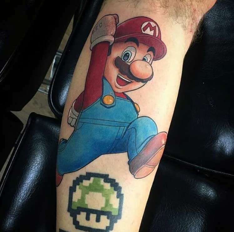 tatuaggio super mario