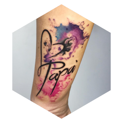 tatuaggio watercolor roma